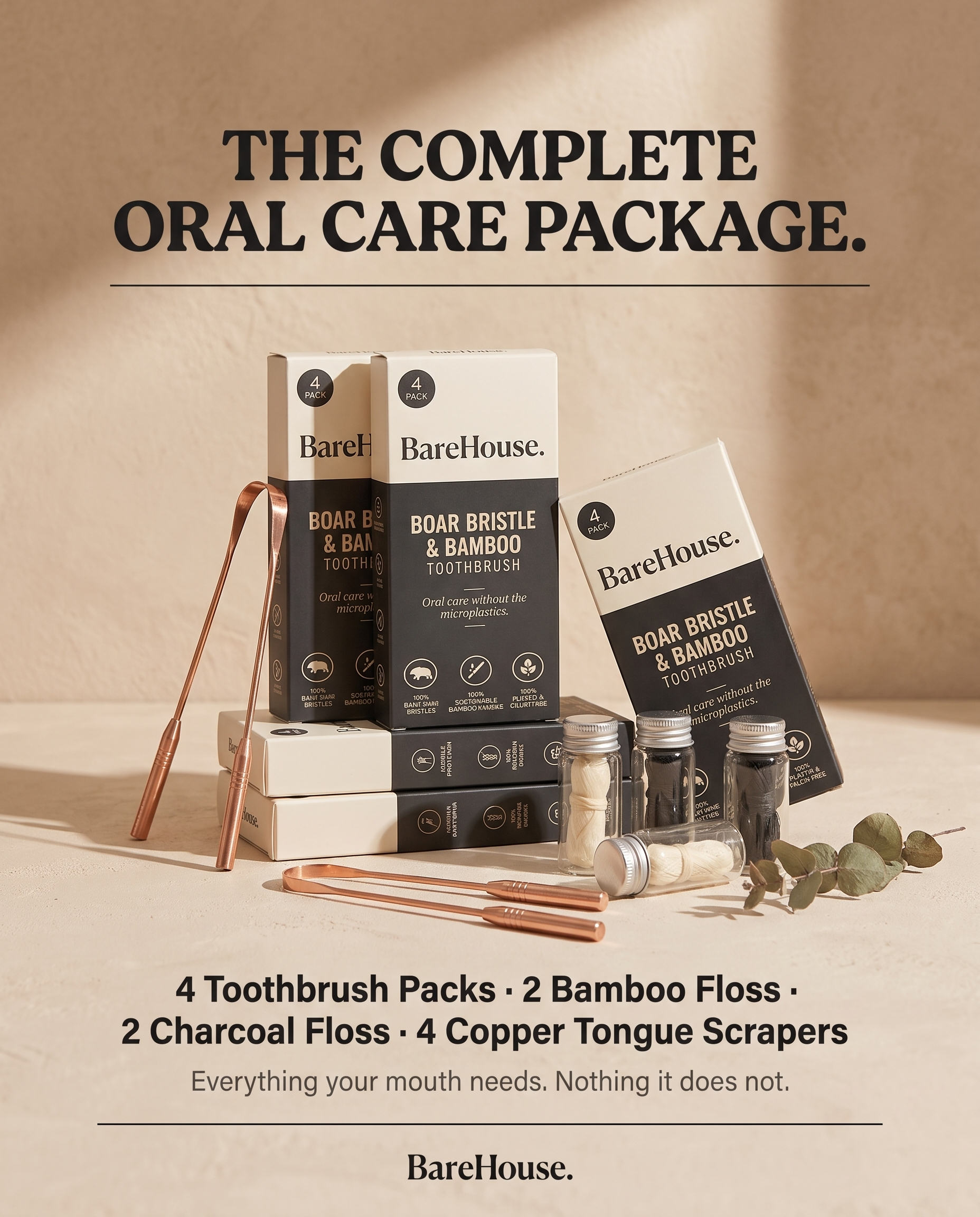 BareHouse - Bamboo & Boar/Horse Bristle Toothbrush
