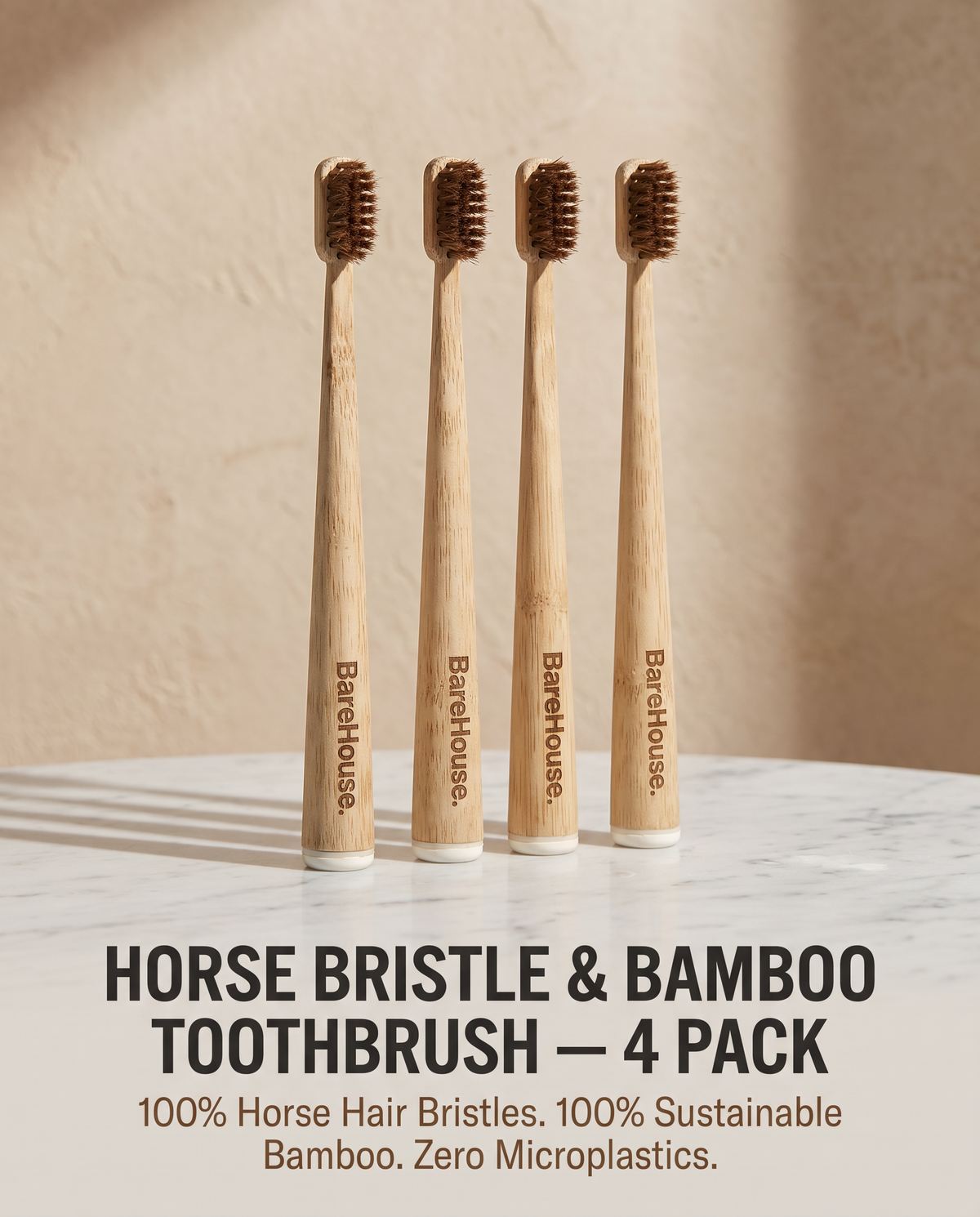 BareHouse - Bamboo & Boar/Horse Bristle Toothbrush