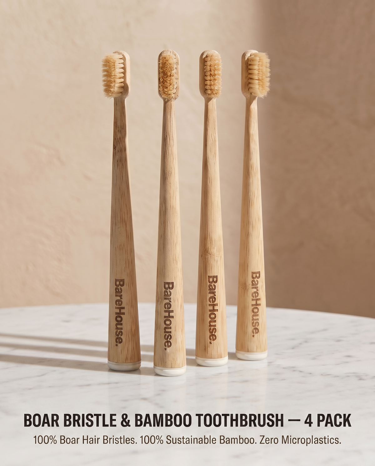 BareHouse - Bamboo & Boar/Horse Bristle Toothbrush