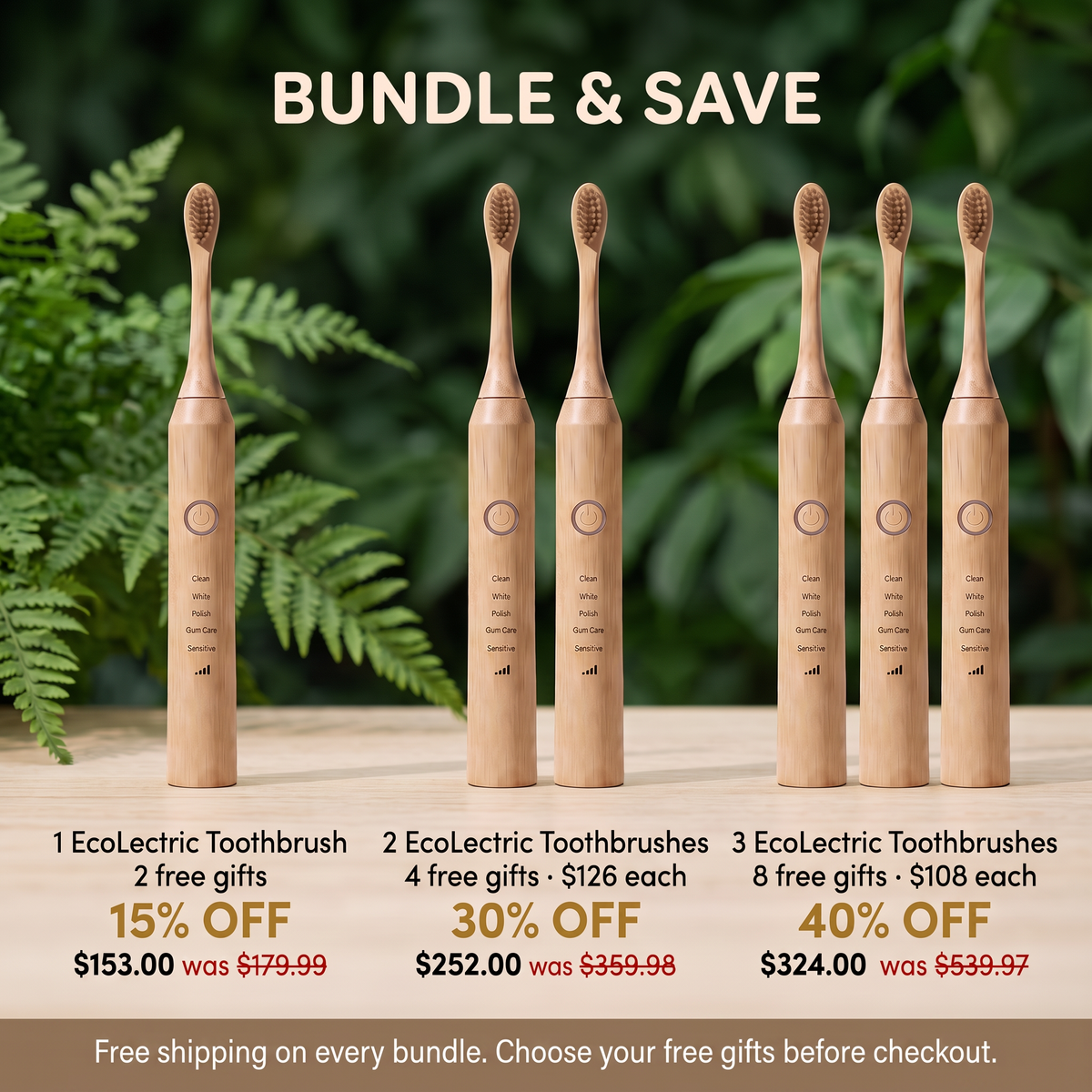 BareHouse - EcoLectric Bamboo Toothbrush